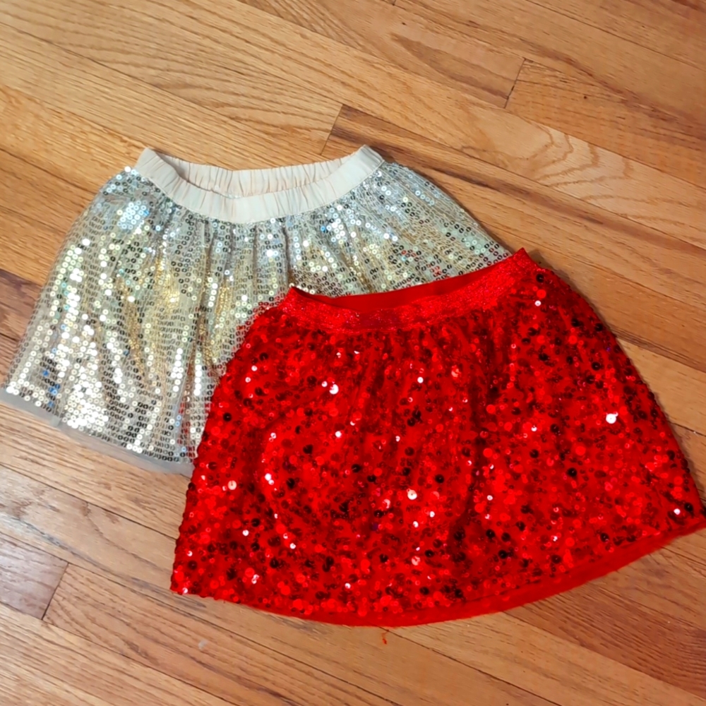 EUC XS Cat & Jack sequin skirts